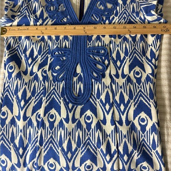 Hatley Dress Womens size Small petite Ikat Print Shift cotton blend embroidered - Picture 13 of 13
